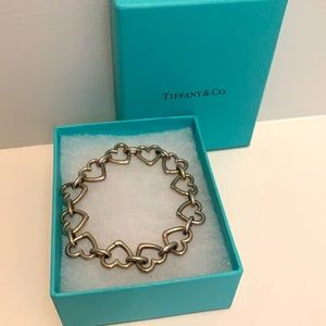 Authentic Tiffany & Co. sterling silver heart clasp bracelet